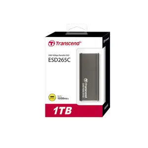 Transcend ESD265C 1TB Portable External SSD, USB 3.2 Gen 2x2 Type-C High-Speed Storage Drive, 1050MB/s Solid State External SSD