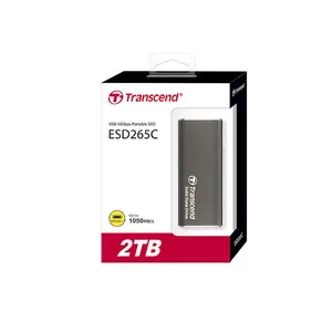 Transcend ESD265C 2TB Portable External SSD, USB 3.2 Gen 2x2 Type-C High-Speed Storage Drive, 1050MB/s Solid State External SSD