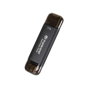 Transcend ESD310C Portable External SSD, USB 3.2 Gen 2 Type-A & Type-C Dual Connector Storage Drive, 1050MB/s High-Speed Solid State Drive