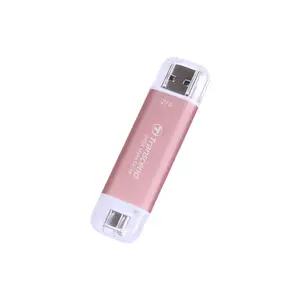 Transcend ESD310 2TB Portable External SSD, USB 3.2 Gen 2 Type-A & Type-C Dual Connector Storage Drive, 1050MB/s High-Speed Solid State Drive