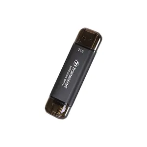 Transcend ESD310 2TB Portable External SSD, USB 3.2 Gen 2 Type-A & Type-C Dual Connector Storage Drive, 1050MB/s High-Speed Solid State Drive
