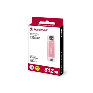 Transcend ESD310C Portable External SSD, USB 3.2 Gen 2 Type-A & Type-C Dual Connector Storage Drive, 1050MB/s High-Speed Solid State Drive
