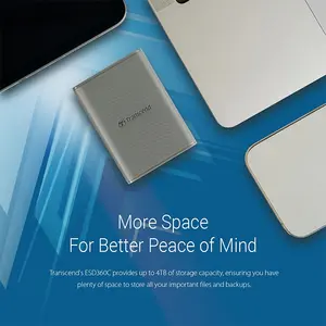 Transcend ESD360C 2TB Portable External SSD, USB 3.2 Gen 2x2 Type-C High-Speed Storage Drive, 2000MB/s Solid State External SSD