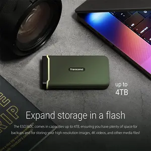 Transcend ESD380C 4TB Portable External SSD, USB 3.2 Gen 2x2 Type-C High-Speed Storage Drive, 2000MB/s Rugged Aluminum Solid State External SSD