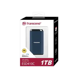 Transcend ESD410C 1TB Portable External SSD, USB 3.2 Gen 2x2 Type-C High-Speed Storage Drive, 2000MB/s Rugged Solid State External SSD