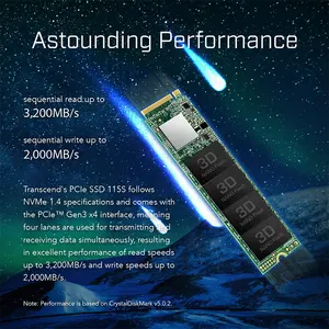 Transcend MTE115S 2TB M.2 2280 PCIe Gen3 x4 NVMe Internal SSD, High-Speed NVMe Solid State Drive for Desktop and Laptop Systems