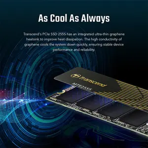 Transcend MTE255S 1TB M.2 2280 PCIe Gen4 x4 NVMe Internal SSD, High-Speed NVMe Solid State Drive for Desktop and Laptop Systems