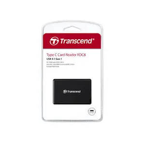 Transcend RDC8 USB Type-C Multi-Card Reader, USB 3.1 Gen 1 5Gbps Interface, SD microSD CompactFlash Card Reader, Professional Portable Memory Card Adapter