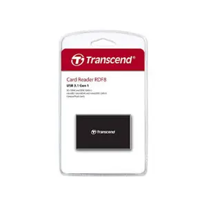 Transcend RDF8 USB Type-C Multi-Card Reader, USB 3.1 Gen 1 5Gbps Interface, SD microSD CompactFlash Memory Card Reader, Professional Portable Storage Adapter
