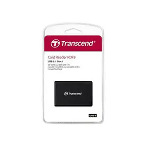 Transcend RDF9 USB 3.1 Gen 1 Multi-Card Reader, SD microSD CompactFlash Memory Card Support, 5Gbps High-Speed Transfer, Professional Photography Card Reader