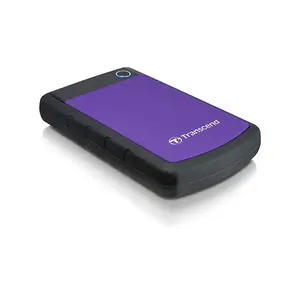 Transcend Store Jet 25H3P 4TB External Hard Drive, USB 3.1 Gen 1 High-Speed Interface, Three-Stage Anti-Shock Protection System, Rugged Portable Storage Solution, Durable Purple Edition