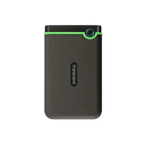 Transcend Store Jet 25M3C 4TB External Hard Drive, USB Type-C Interface, USB 3.1 Gen 1 High-Speed Connectivity, Three-Stage Anti-Shock Protection System, Portable Rugged Storage Solution Black