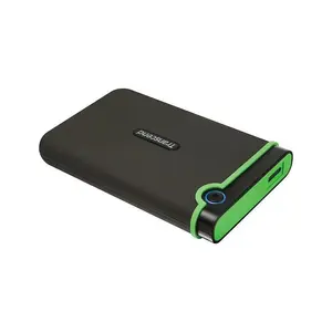 Transcend StoreJet 25M3S 2TB External Hard Drive, USB 3.1 Gen 1 High-Speed Interface, Three-Stage Anti-Shock Protection System, Rugged Portable Storage Solution, Durable Black Edition