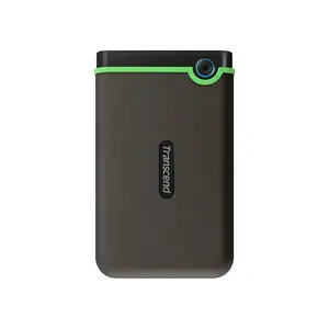 Transcend StoreJet 25M3S 2TB External Hard Drive, USB 3.1 Gen 1 High-Speed Interface, Three-Stage Anti-Shock Protection System, Rugged Portable Storage Solution, Durable Black Edition