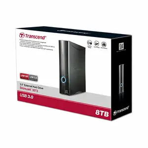 Transcend StoreJet 35T3 8TB External Hard Drive, USB 3.1 High-Speed Interface, High-Capacity Desktop Storage Solution, Reliable Backup Drive for Home and Business Use