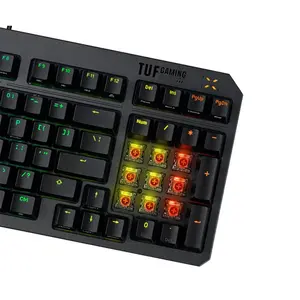 ASUS TUF Gaming K3 Gen II RA07 RGB Optical-Mechanical Gaming Keyboard, 97-Key Compact Layout, IP57 Waterproof Design, N-Key Rollover, Aura Sync RGB