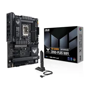 ASUS TUF GAMING Z890-PLUS WIFI ATX Motherboard, Intel Z890 Chipset, LGA1851 Socket, DDR5 Memory Support, PCIe 5.0 Graphics and Storage Support, WiFi 7 Connectivity, Military-Grade Components Gaming Motherboard