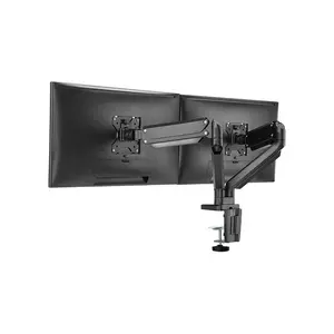 Twisted Minds Dual Monitor Arm Black Edition, Adjustable Dual Display Mount Stand, Ergonomic Workspace Solution, Dual Screen Support System