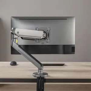 Twisted Minds Premium Single Monitor RGB Arm Grey Edition, Adjustable Display Mount Stand, RGB Lighting Design, Ergonomic Monitor Positioning Solution