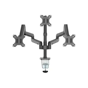 Twisted Minds Triple Monitor Arm with USB Ports Black Edition, Adjustable Multi-Display Mount Stand, Integrated USB Connectivity, Professional Triple Monitor Workspace Solution