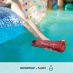 Logitech Ultimate Ears BOOM 3 Wireless Bluetooth Speaker Red Edition, Waterproof Portable Audio System, 360-Degree Sound Performance, Rugged Outdoor Wireless Speaker