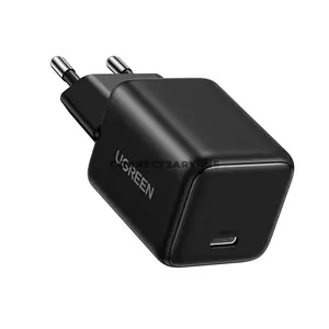 UGREEN 10191 20W USB-C Fast Wall Charger EU Black, Single USB-C Port, 20W Fast Charging, Smart Safety Protection, Flame-Retardant ABS Housing, Compact Travel Charger for Smartphones & Tablets