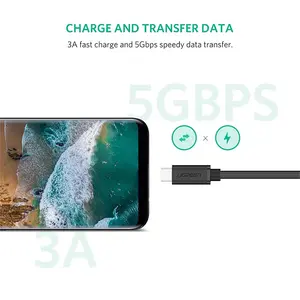 UGREEN 10387 USB-C 3.1 Gen2 Extension Cable 1m, 10Gbps Ultra-Fast Data Transfer, 5A High Current Charging Support, USB-C Male to Female Connector, High-Performance USB Type-C Extension Cable Black