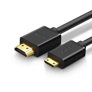 UGREEN 11167 Mini HDMI to HDMI Cable 1.5m, 4K Ultra HD Resolution Support, Audio Return Channel Support, Mini HDMI Male to HDMI Male Connector, High-Definition Audio Video Cable Black