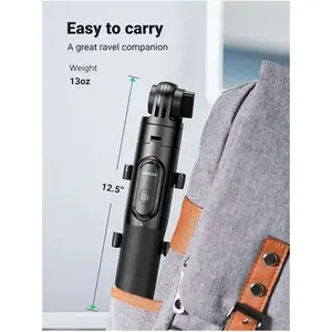 UGREEN 15062 Selfie Stick Tripod 1.5M, Bluetooth 5.1 Remote Control, Extendable 157cm Selfie Stick, Foldable Portable Tripod for Smartphones