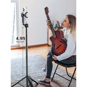 UGREEN 15062 Selfie Stick Tripod 1.5M, Bluetooth 5.1 Remote Control, Extendable 157cm Selfie Stick, Foldable Portable Tripod for Smartphones