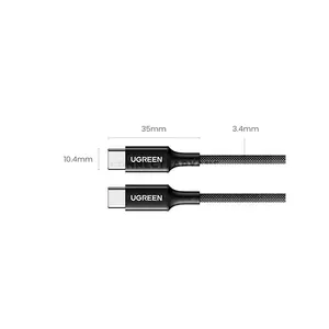 UGREEN 15275 US557 100W USB-C to USB-C PD Fast Charging & Data Cable 1M Black, 20V/5A Power Delivery, 480Mbps USB 2.0 Data Transfer, Built-in E-Marker Chip, High-Density Nylon Braided Jacket, Aluminum Alloy Connectors & Flexible Silicone Core