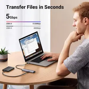 UGREEN 15395 USB-C to 2xUSB-A + 2xUSB-C Hub 5Gbps 4-in-1, Multiport USB Expansion Hub, High-Speed Data Adapter