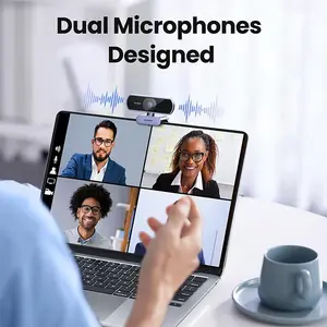 UGREEN 15728 CM678 USB HD Webcam, 1080P Full HD Resolution, Built-In Microphone, Plug-and-Play USB Connectivity, Video Conferencing, Online Meetings and Streaming Camera Black