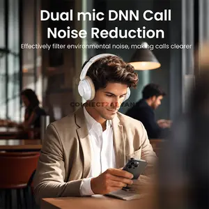 UGREEN HP202 15809 HiTune Max5 Hybrid ANC Wireless Over-Ear Headphones White, 43dB Active Noise Cancellation, Hi-Res Audio, 40mm Drivers, 90-Hour Battery, AI Call Noise Cancellation & Low-Latency Gaming Mode
