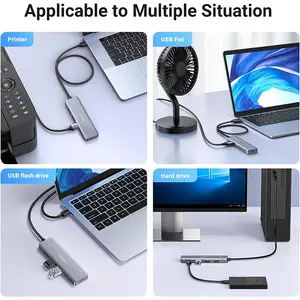 UGREEN 15920 4-Port USB 3.0 Hub 4-in-1 Multi USB Expansion Hub, High-Speed 5Gbps Data Transfer, Multiple USB-A Ports, Portable USB Adapter for Laptop and Desktop Connectivity