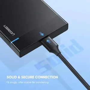 UGREEN 20103 USB-C to Micro USB-B Cable 1m, USB 2.0 Standard, 480Mbps Data Transfer Speed, USB Type-C Male to Micro USB-B Connector, Charging and Sync Cable Black