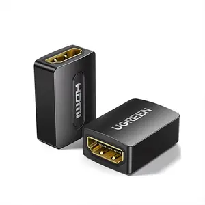 UGREEN 20107 HDMI Female to Female Adapter Black, HDMI Coupler Connector, High-Definition Audio Video Extension Adapter, HDMI Cable Joiner for Monitor, TV and Projector Connectivity