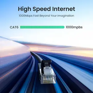 UGREEN 20164 Cat6 Ethernet Cable 10m, 1Gbps High-Speed Network Performance, UTP 8-Core Construction, RJ45 Connectors, Stable Gigabit LAN Internet Cable for Home and Office Networking Black