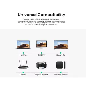 UGREEN 20165 Cat6 Ethernet Cable 15m, 1Gbps High-Speed Network Performance, UTP 8-Core Construction, RJ45 Connectors, Stable Gigabit LAN Internet Cable for Home and Office Networking Black