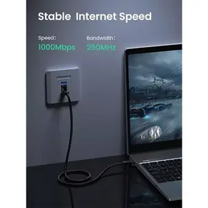 UGREEN 20165 Cat6 Ethernet Cable 15m, 1Gbps High-Speed Network Performance, UTP 8-Core Construction, RJ45 Connectors, Stable Gigabit LAN Internet Cable for Home and Office Networking Black