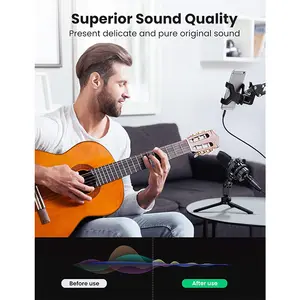 UGREEN 20244 3.5mm TRS Male to XLR Female Audio Cable 2m, Three-Pole Balanced Audio Transmission, Professional Microphone and Mixer Connection Cable Black20244 3.5mm Male to XLR Female Audio Cable 2m, Three-Pole TRS, Balanced Audio, Black