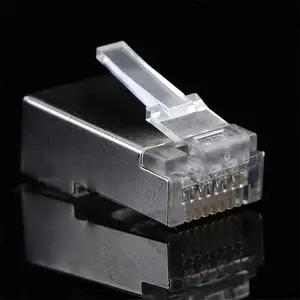 UGREEN 20333 NW111 Cat6 Shielded Crystal Head Connector, RJ45 Ethernet Plug, 10 Pack Network Cable Termination Connectors, Transparent Housing