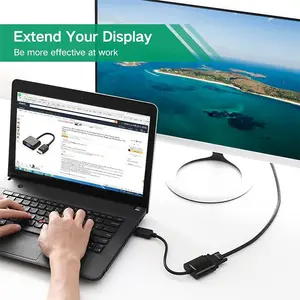 UGREEN 20415 DisplayPort Male to VGA Female Converter 1080P@60Hz, DP to VGA Adapter, Full HD Display Converter