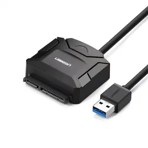 UGREEN 20611 USB to SATA Hard Drive Converter Cable, USB 3.0 5Gbps High-Speed Data Transfer, 2.5 Inch SATA HDD and SSD Support, Plug-and-Play External Drive Adapter, Portable Storage Access Cable EU Version Black