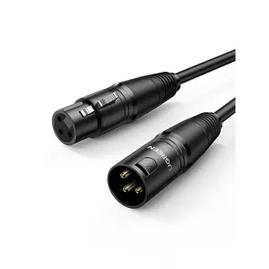 UGREEN 20710 XLR Male to Female Microphone Cable 2m, Cannon Audio Extension Cable, Balanced Signal Transmission, Professional Microphone and Audio Equipment Connection Cable Black