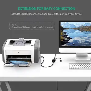 UGREEN 20826 USB 3.0 Extension Cable 5m, 5Gbps High-Speed Data Transfer, USB-A Male to Female Connector, Reliable Signal Transmission, USB Extension Cable Black