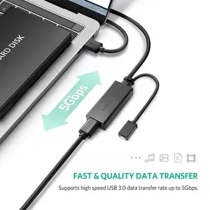 UGREEN 20826 USB 3.0 Extension Cable 5m, 5Gbps High-Speed Data Transfer, USB-A Male to Female Connector, Reliable Signal Transmission, USB Extension Cable Black