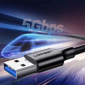 UGREEN 20881 USB-C to USB-A 3.0 Cable 0.5m, 3A Fast Charging Support, 5Gbps High-Speed Data Transfer, USB Type-C to USB Type-A Connector, Charging and Sync Cable Black