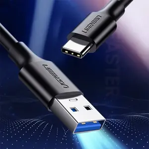 UGREEN 20881 USB-C to USB-A 3.0 Cable 0.5m, 3A Fast Charging Support, 5Gbps High-Speed Data Transfer, USB Type-C to USB Type-A Connector, Charging and Sync Cable Black