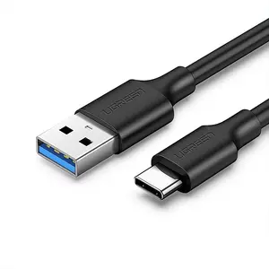 UGREEN 20882 USB-A 3.0 to USB-C Cable 1m, 5Gbps High-Speed Data Transfer, 3A Fast Charging Support, Nickel-Plated Connectors, USB Type-A to USB Type-C Sync and Charging Cable Black
